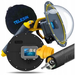 Wodoszczelna Kopuła Rybie Oko Uchwyt Zestaw do GoPro