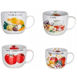 4x Kubek Duży Na Zupa 730 ml Rosół