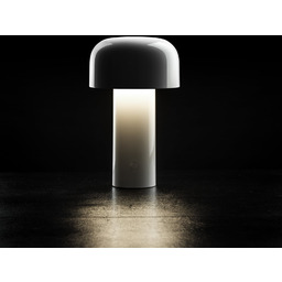 Zewnętrzna Lampa FLOS, Bellhop, ściemnialny, biały, salon, tworzywo