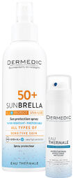Zestaw Dermedic Sunbrella, spray ochronny, SPF 50+, 150