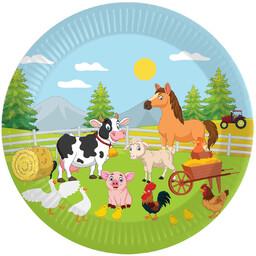 Talerzyki papierowe Farma - 18 cm - 6