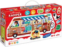 CzuCzu Moto Puzzle Kamper, puzzle dla dzieci, 3-4