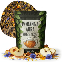 Herbata zielona Poranna Aura 50 g jabłko suszone,