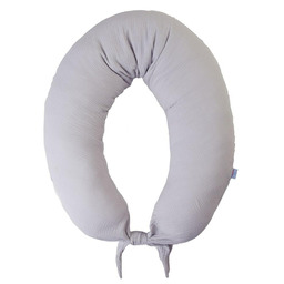 Babymatex Poduszka pozycjonująca Moon Muslin Muślinowa szara jasna