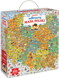 CzuCzu Puzzle odkrywcy Mapa Polski, puzzle dla dzieci,
