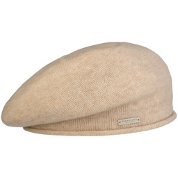 Beret Baskijski z Kaszmirem Lasuna by Seeberger, beżowy,