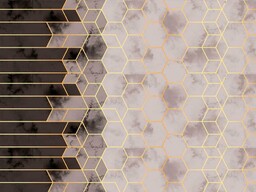 Karo Pościel bawełniana 140x200 geometria beżowa brązowa 1537N