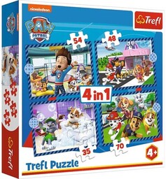 TREFL Puzzle Psi Patrol Psie Sprawy 4w1 34650