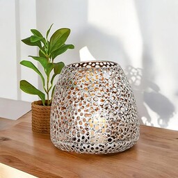 GILDE Świecznik metalowy Chico dekoracja stołu Kolor: srebrny