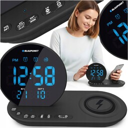 Zegar Elektroniczny Budzik Radio Cyfrowy Blaupunkt Temperatura CR85BK