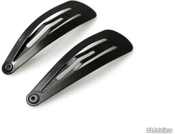 CZARNE SPINKI DO WŁOSÓW 2 SZT. punk kolor