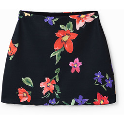 Spódnica mini elastyczna kwiaty