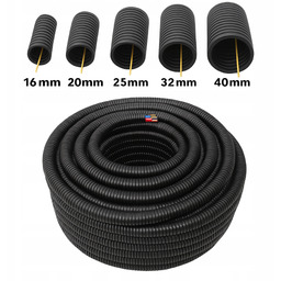 Peszel Rura Karbowana Ochronna Do Kabli Czarna