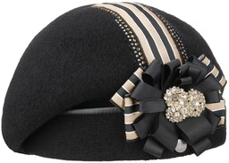 Beret Baskijski Wełniany Asania by Lierys, czarny, One