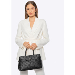 Damski kuferek z imitacji skóry z tłoczeniem czarny