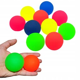 Piłka kauczukowa 60mm kolor zestaw 12 szt.