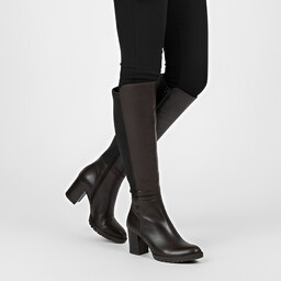 Grace Brązowe Kozaki Damskie Buty Na Obcasie