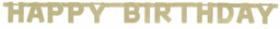 Baner Happy Birthday złoty - cm - 1