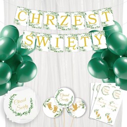 Girlandy Balonowe Serwetki Dekoracje Na Chrzest Święty Duże