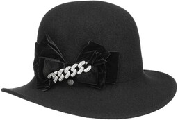 Kapelusz Wełniany Livalea by Lierys, czarny, One Size