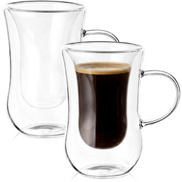 Szklanki termiczne z podwójną ścianką do kawy espresso