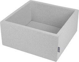 KiddyMoon Basen z piłeczkami, kwadratowy, z kolorowymi kulkami