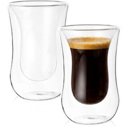 Szklanki termiczne z podwójną ścianką do kawy espresso