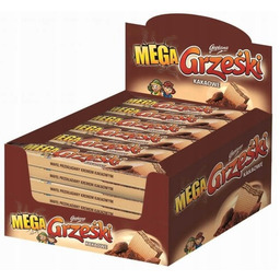 GRZEŚKI MEGA Wafelek kakaowy bez polewy 34 g