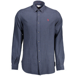 KOSZULKA POLO Z DŁUGIM RĘKAWEM MĘSKA NIEBIESKA