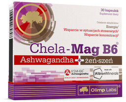 Olimp Chela-Mag B6 Ashwagandha + żeń-szeń 30 kaps.