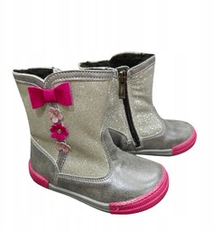 Kornecki Kozaczki Dziewczęce Ocieplane Polskie Buty Zimowe Botki
