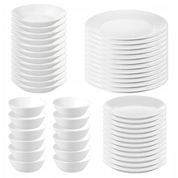 Serwis obiadowy na 12 osób talerze obiadowe, głebokie,