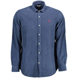 KOSZULKA POLO Z DŁUGIM RĘKAWEM MĘSKA NIEBIESKA