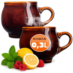 Kubek kamionkowy Olympia 0,3L z uchem, 2 szt.