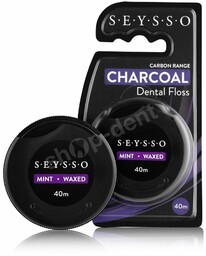 SEYSSO Carbon - Czarna nić dentystyczna z aktywnym