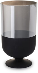 Wazon dekoracyjny szklany srebrno czarny 27x16,5x16,5 135241