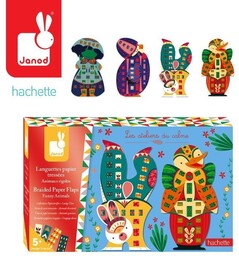 Janod, Zestaw kreatywny Papierowa przeplatanka Zabawne zwierzaki