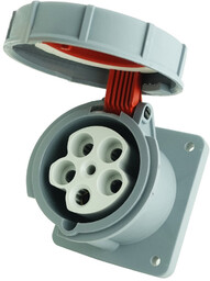 Gniazdo tablicowe proste CEE 5P 63A 400V IP67