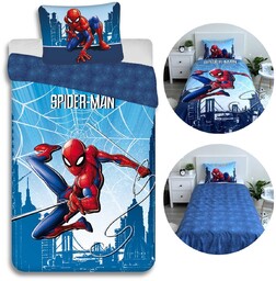 MARVEL Spider-Man Niebieska pościel dziecięca, dla chłopca,