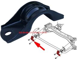 Obejma gumy stabilizatora zewnętrzna Chrysler 300C RWD 2005-