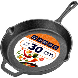Patelnia żeliwna Prese 30 cm czarna