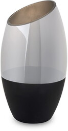 Wazon dekoracyjny szklany srebrno czarny 34x19x19 135222