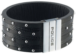 JEWELER''S POLICE PJ21872BLB011. Bransoletka, Kolor czarny. Mężczyzna.
