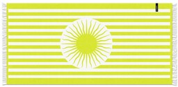 Ręcznik plażowy bambusowy 70x150 cm żółto-limonkowy wzór