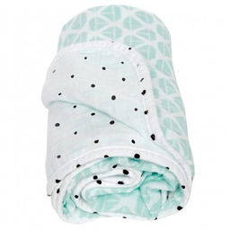 Motherhood kocyk muślinowy dwuwarstwowy 95x110cm Statki Miętowe
