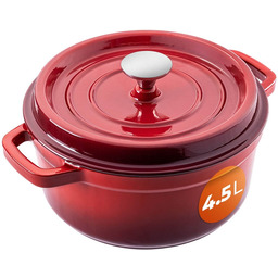 Garnek żeliwny emaliowany Rouge 4.5L czerwony