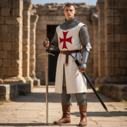 UNIKATOWY MIECZ TEMPLARIUSZY Z POCHWĄ 3110/V Pasowanie Wojowników