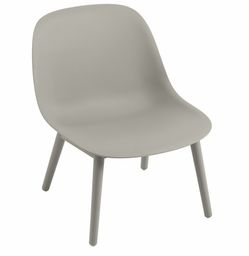 Muuto FIBER LOUNGE Fotel - Szary / Rama