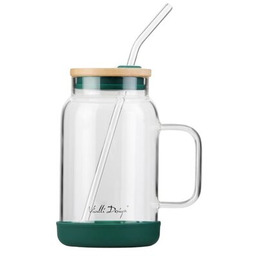 VIALLI DESIGN Słoik ze słomką Fuori 600 ml
