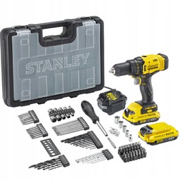 Wiertarko-wkrętarka Stanley Fatmax SFMCD700D2A-QW 2x2Ah akcesoria 100szt.